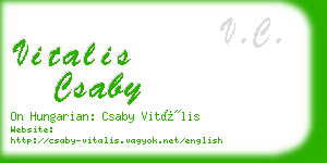 vitalis csaby business card